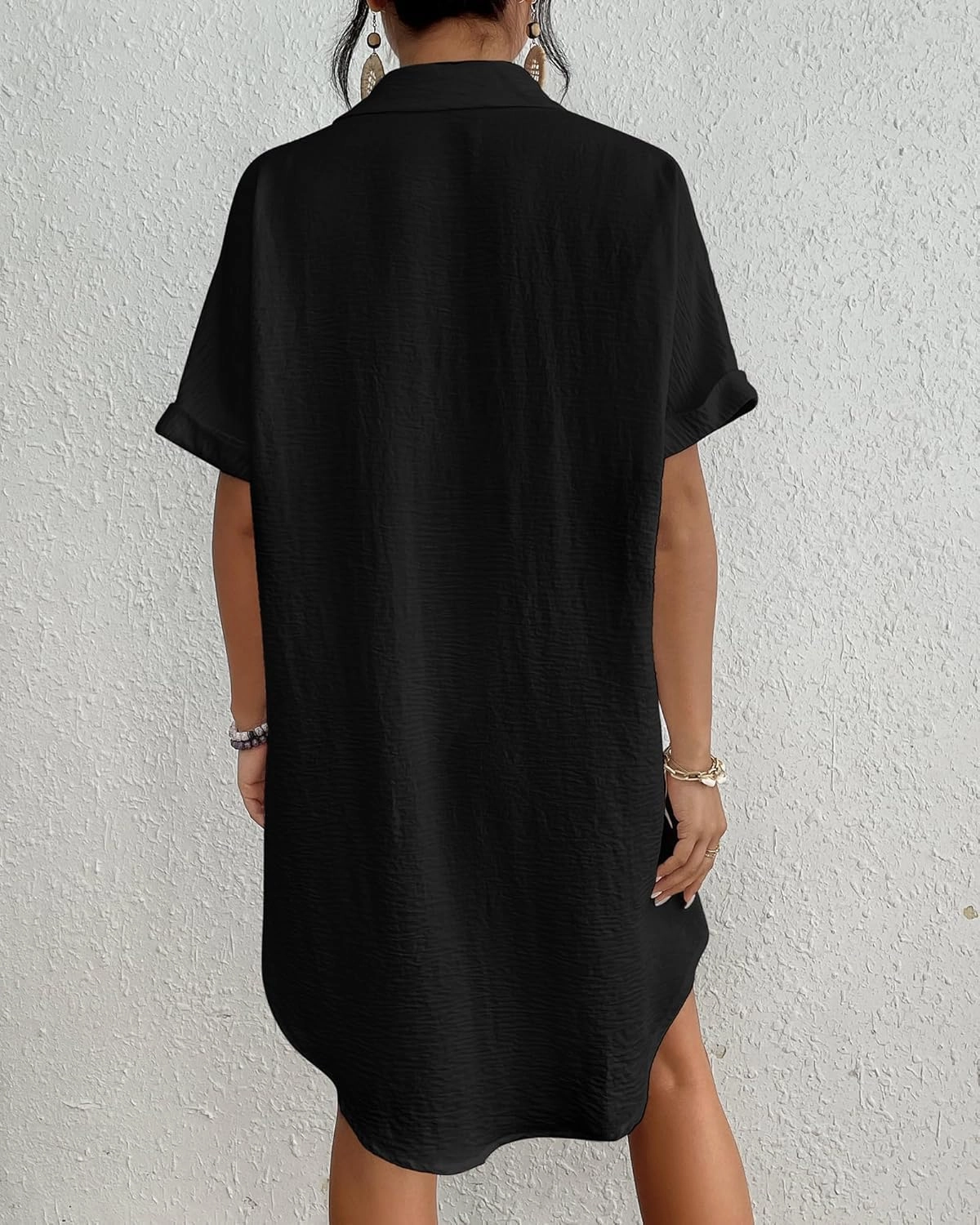 Bsubseach Women Swimsuit Coverup Shirt Dress Button Down Bathing Suit Cover Up Beachwear
