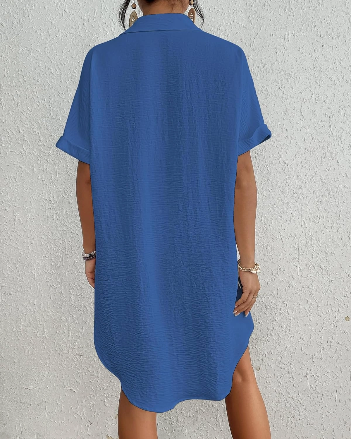 Bsubseach Women Swimsuit Coverup Shirt Dress Button Down Bathing Suit Cover Up Beachwear