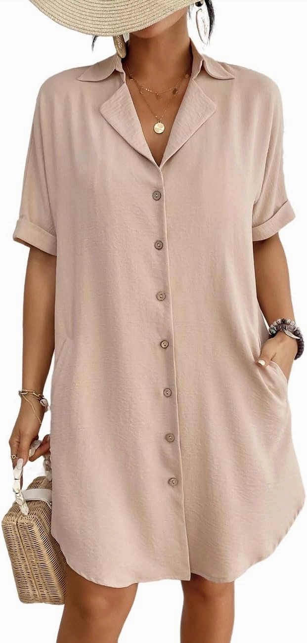 Bsubseach Womens Bathing Suit Cover Ups Bikini Swimsuit Coverup for Women 2024 Button Down Beach Dress Shirt