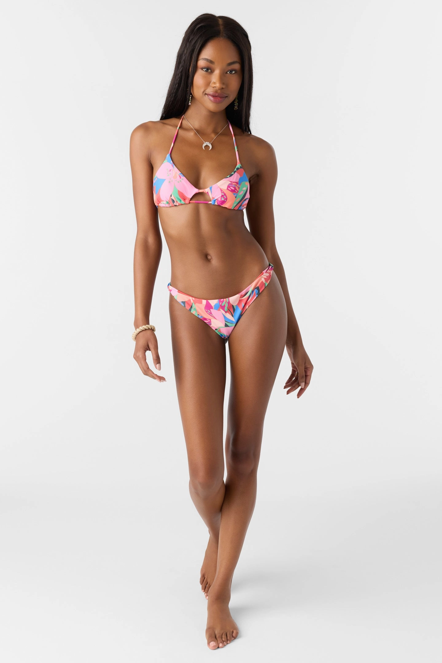 CABANA FLORAL MADRID HALTER TOP