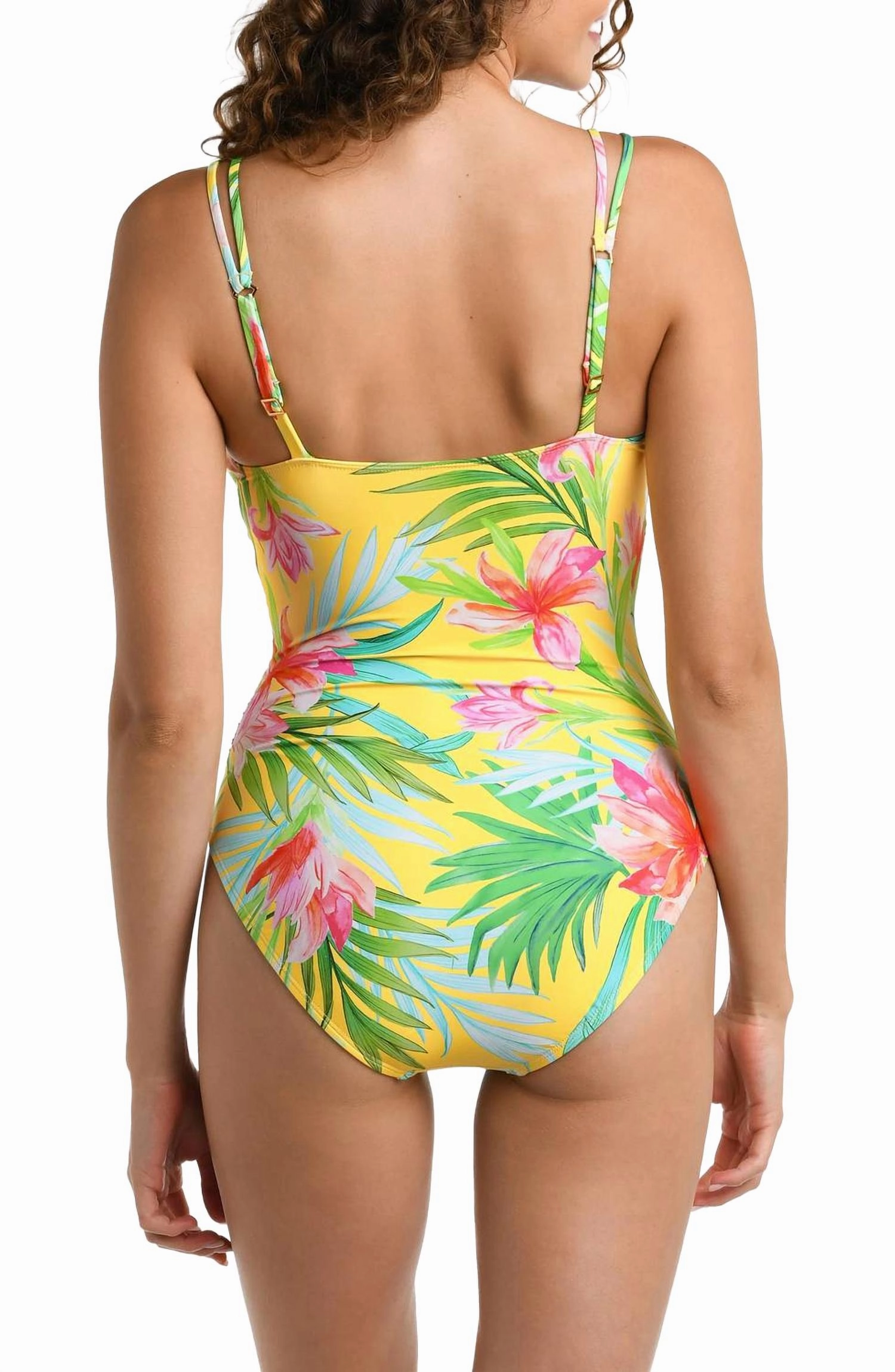 Calypso One Piece Swimsuit In Multi Yellow