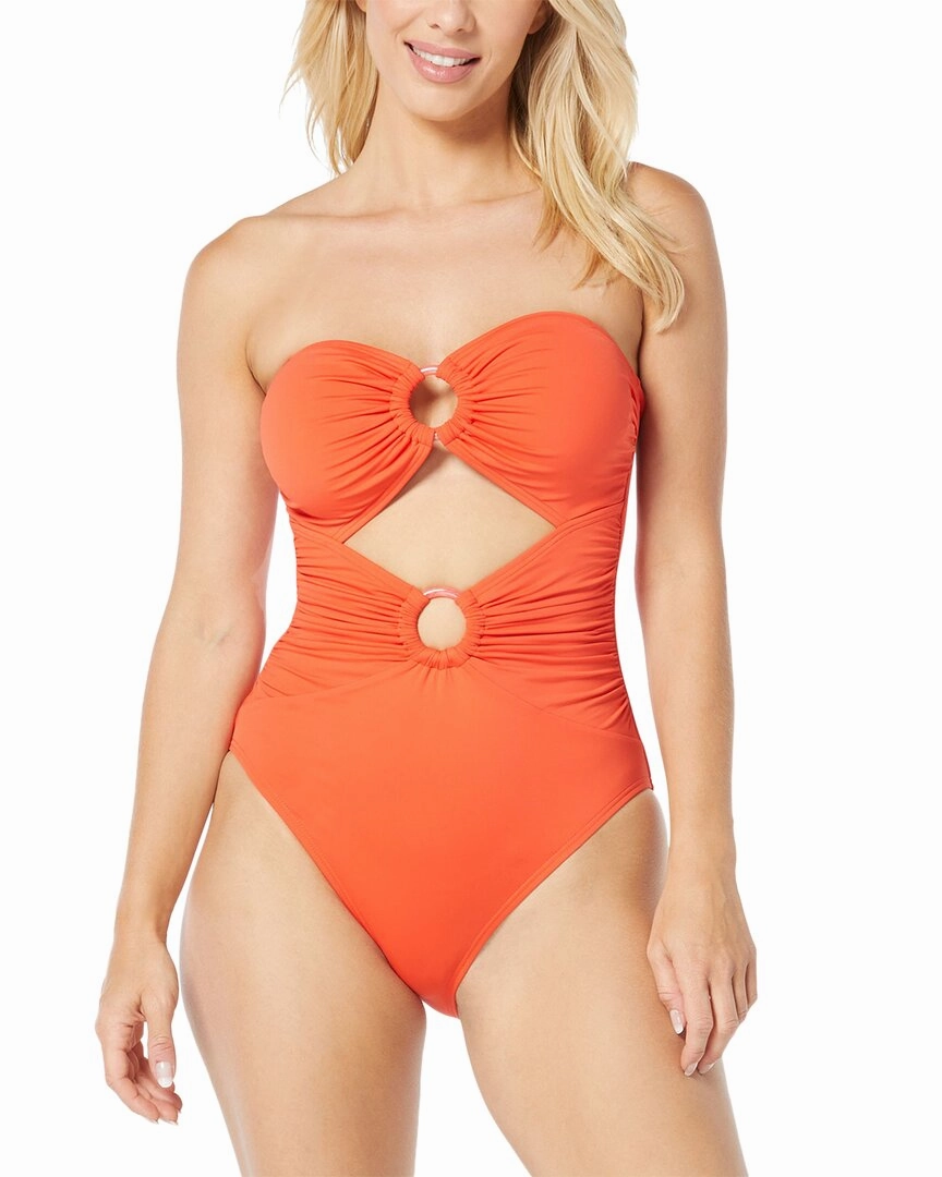 Carmen Marc Valvo Bandeau One-Piece