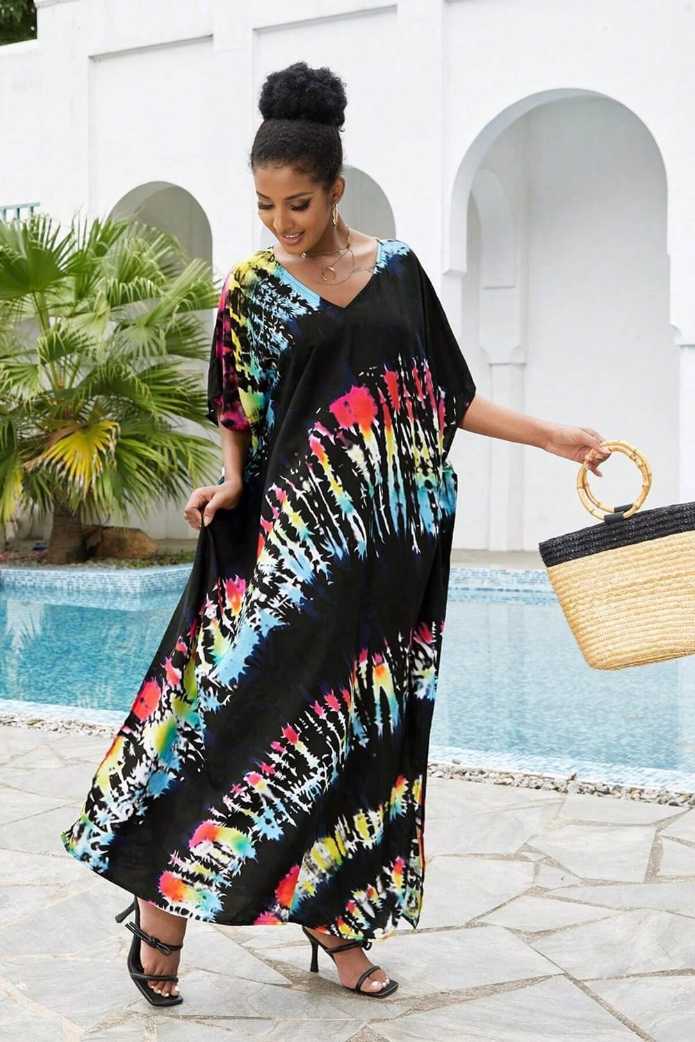 CHERRY CAT Beach Dress Swim Cover Up Summer Dress Swimwear Cover Ups