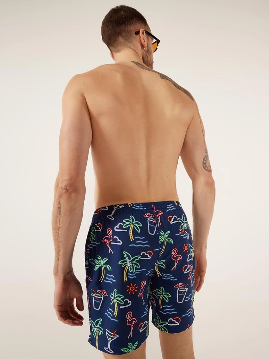Chubbies Lined Mens Swim Trunks 7 Inch C Swim Shorts and Mens Shorts with Elastic Waist, Stretch, Boxer Brief Liner, UPF 50 