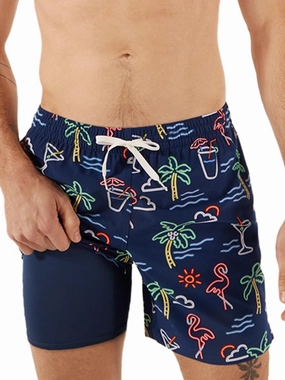 Chubbies Lined Mens Swim Trunks 7 Inch C Swim Shorts and Mens Shorts with Elastic Waist, Stretch, Boxer Brief Liner, UPF 50 
