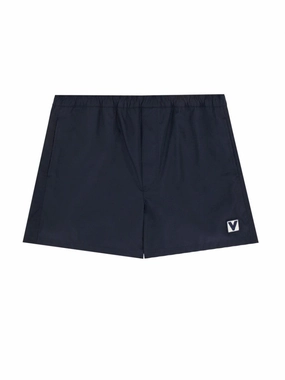 Classic Black Boxer Swimsuit With Elastic Waist