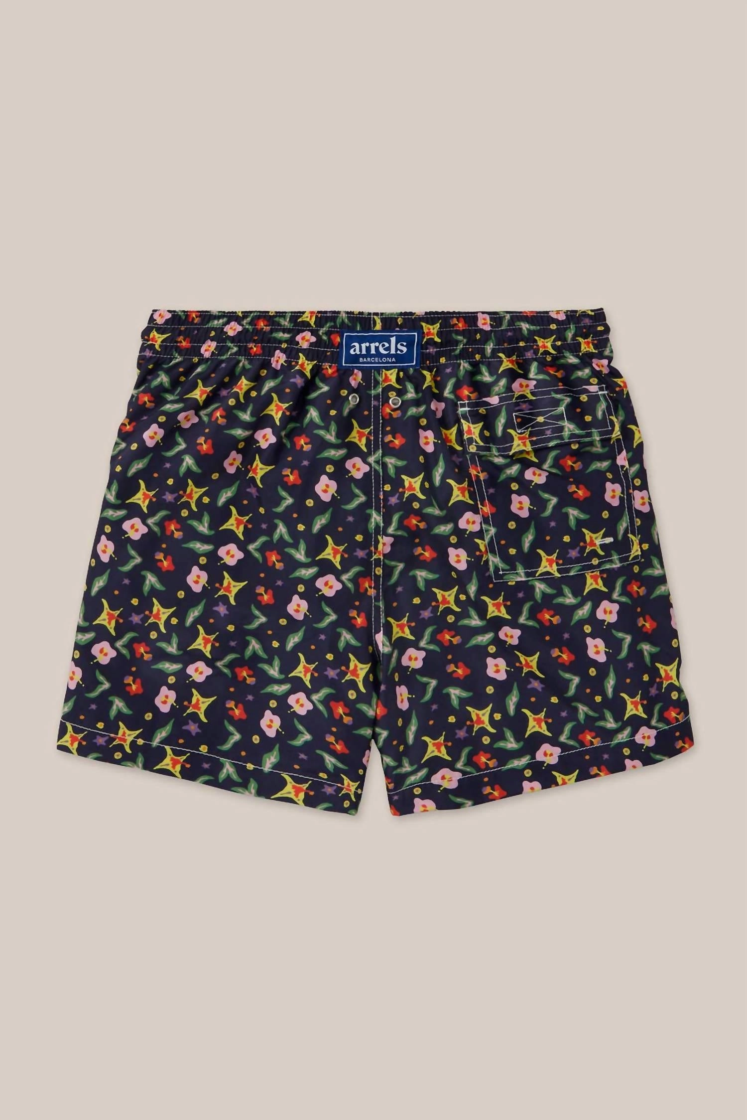 Classic Swim Trunk In Navy Gardens