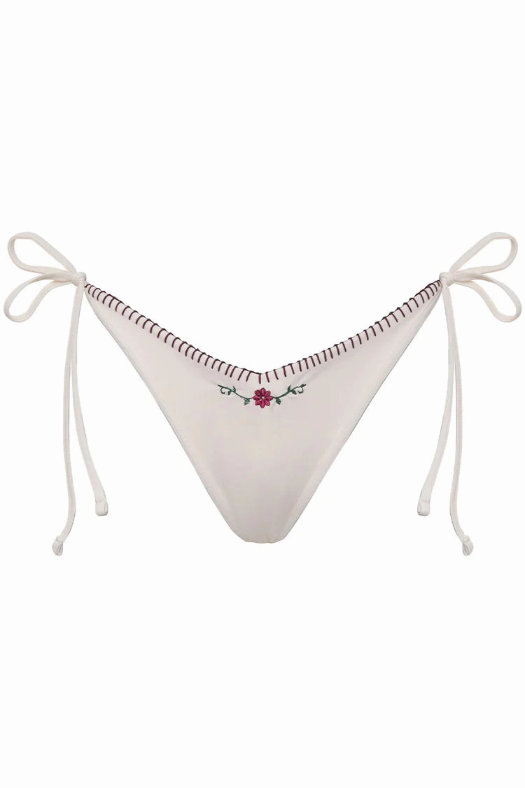 Connor Embroidered Cheeky Bikini Bottom