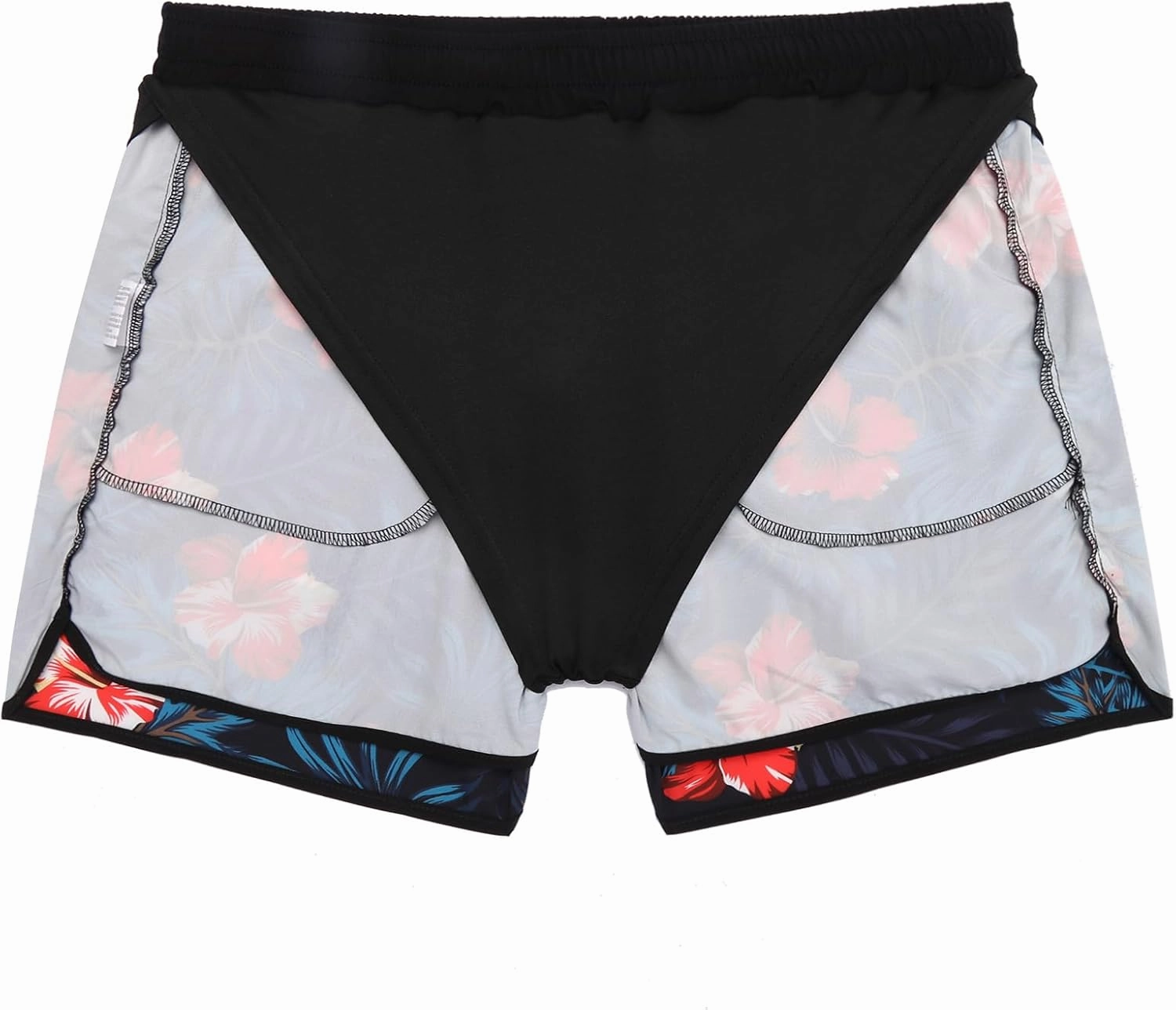 COOFANDY Men's Swim Trunks Quick Dry Swimsuit Color Block Board Short Bathing Suit Swimwear with Mesh Liner