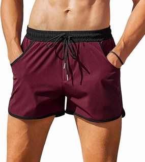 COOFANDY Men's Swim Trunks Quick Dry Swimsuit Color Block Board Short Bathing Suit Swimwear with Mesh Liner