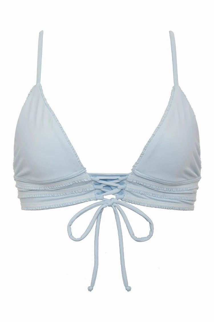 Cora Ruffle Bikini Top - New Moon