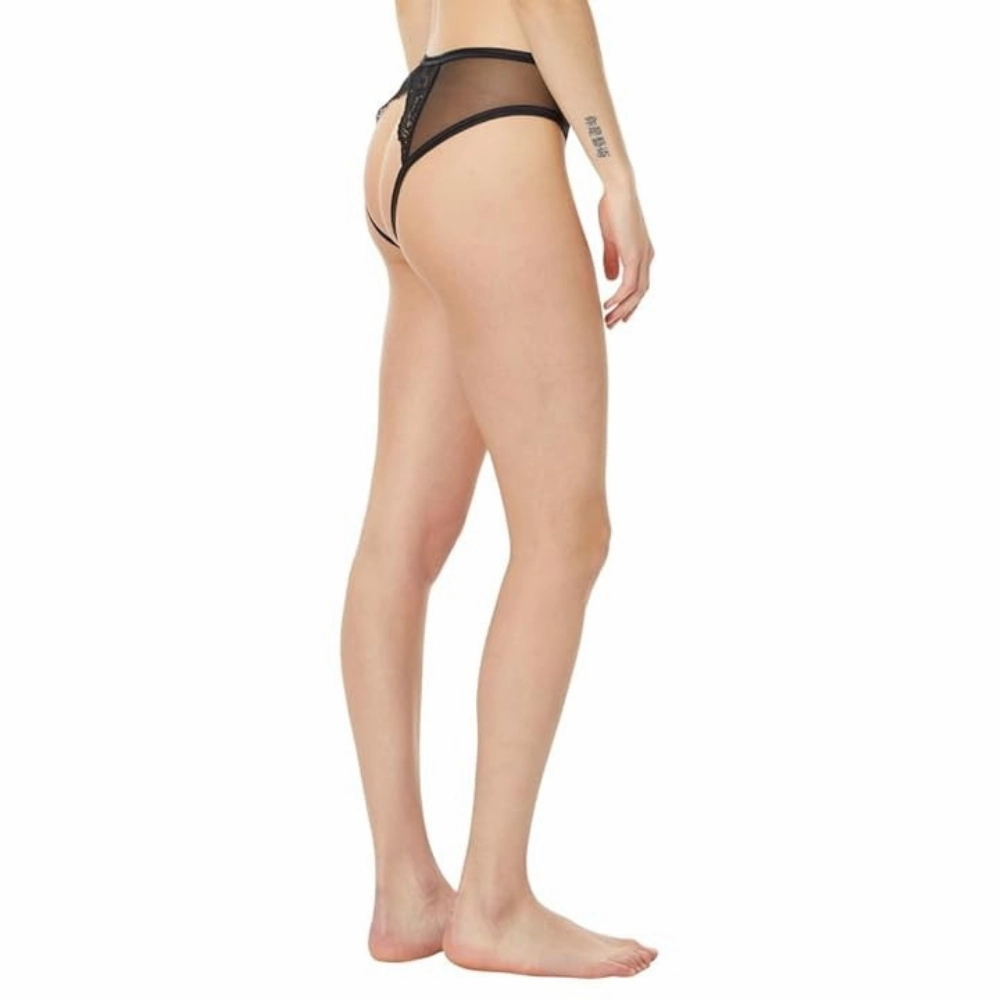 Cosabella Courtney Ouvert Bikini Bottom Women's Large Black Open Back ERK838