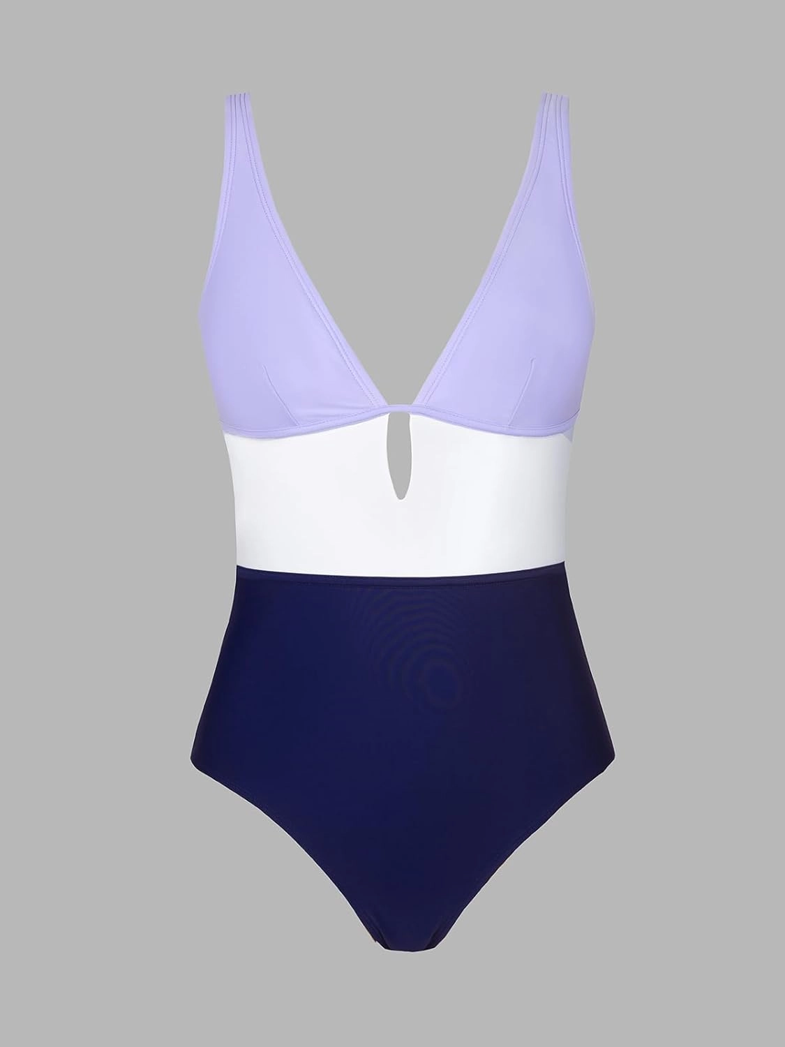 CUPSHE Women's One Piece Swimsuit Color Block Keyhole Cutout Bathing Suit