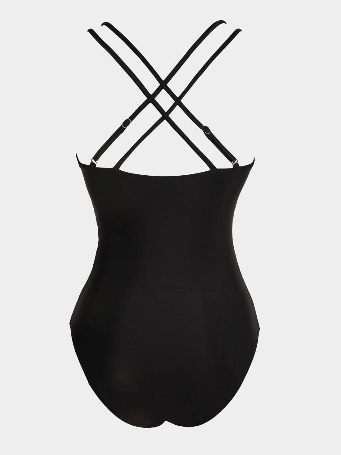 CUPSHE Women's One Piece Swimsuit Deep V Neck Tummy Control Mesh Cutout Adjustable Straps
