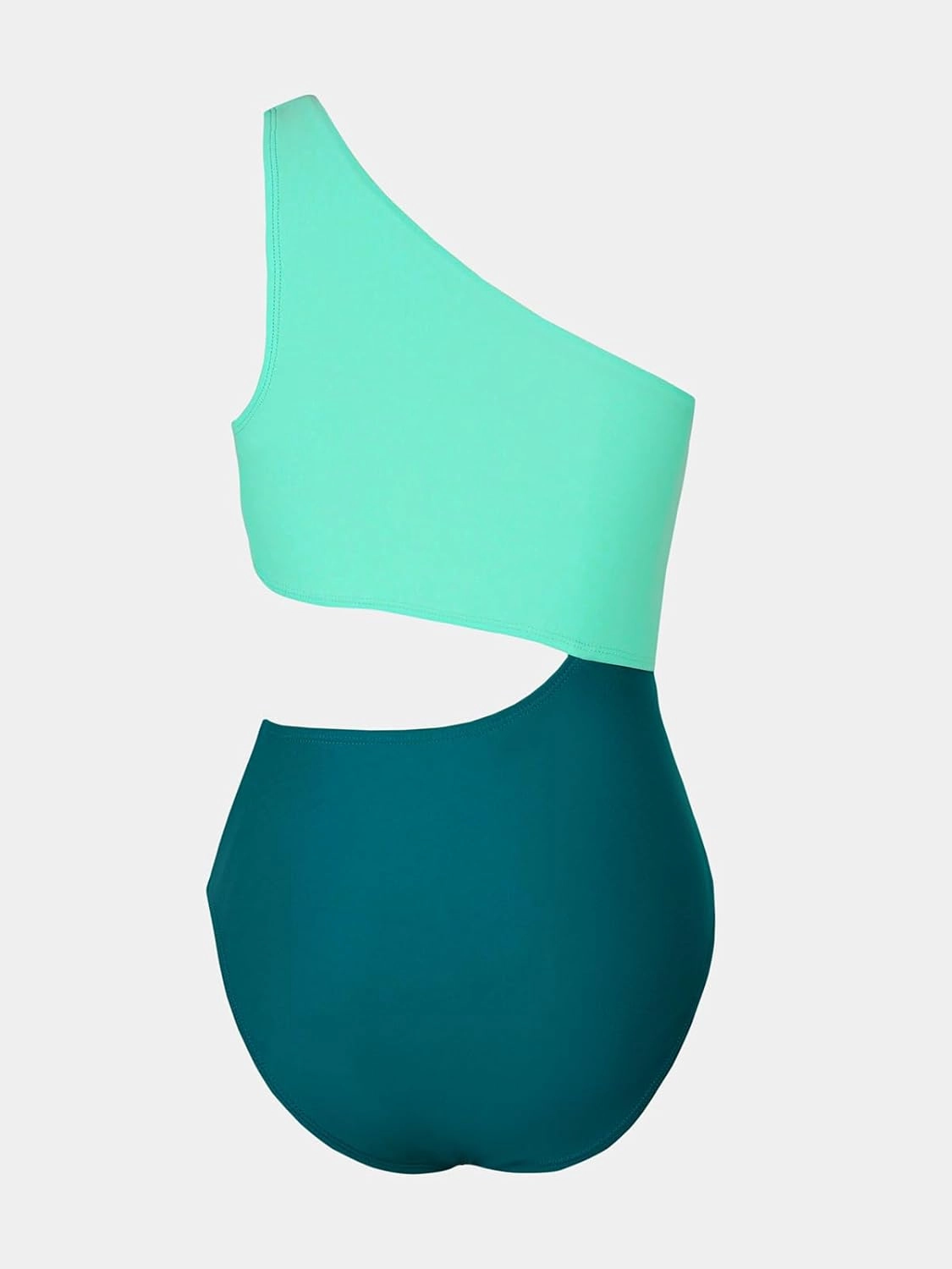 CUPSHE Women's One Piece Swimsuit One Shoulder Bathing Suit Cutout Color Block Swimwear