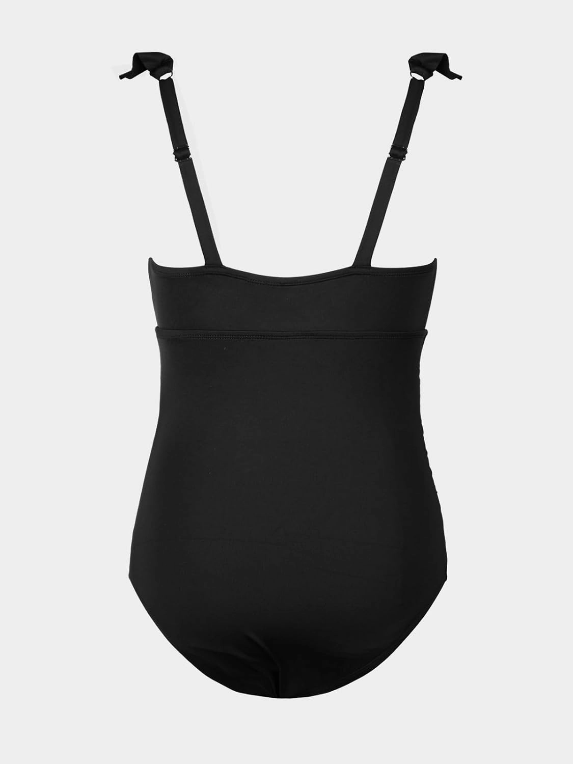 CUPSHE Women's One Piece Swimsuit Plus Size Ruffled V Neck Bathing Suit Retro Full Coverage Slimming Sculpting