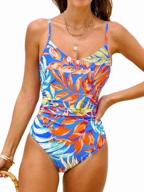 CUPSHE Women's One Piece Swimsuits Bathing Suits Cutout V Neck Tummy Control Adjustable Straps O Ring