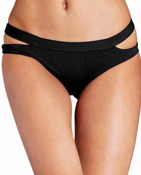 Cut Out Hipster Bikini Bottom In Black