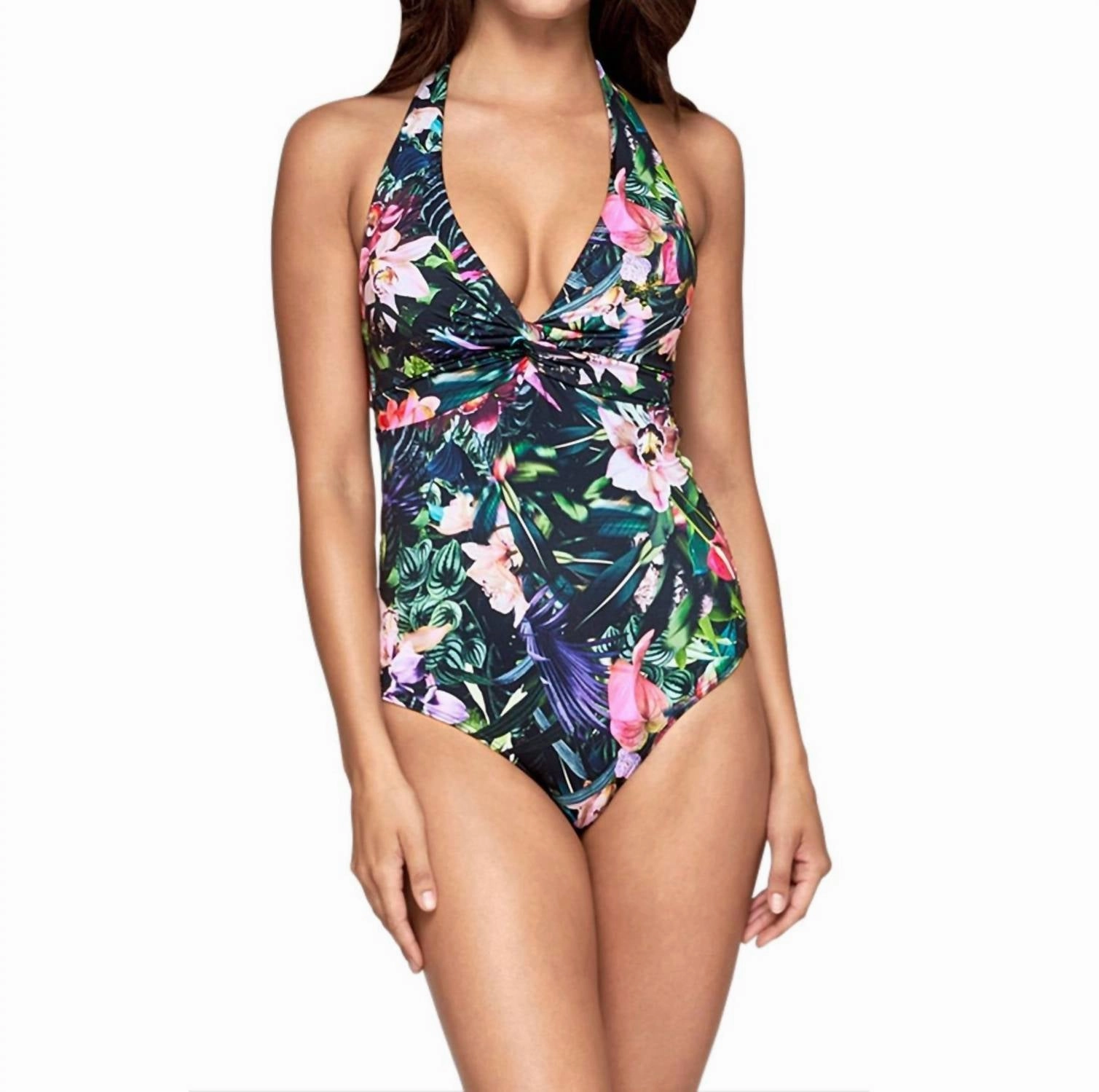 D/dd Twist Front Halter One Piece Swimsuit In Australia Arcadia