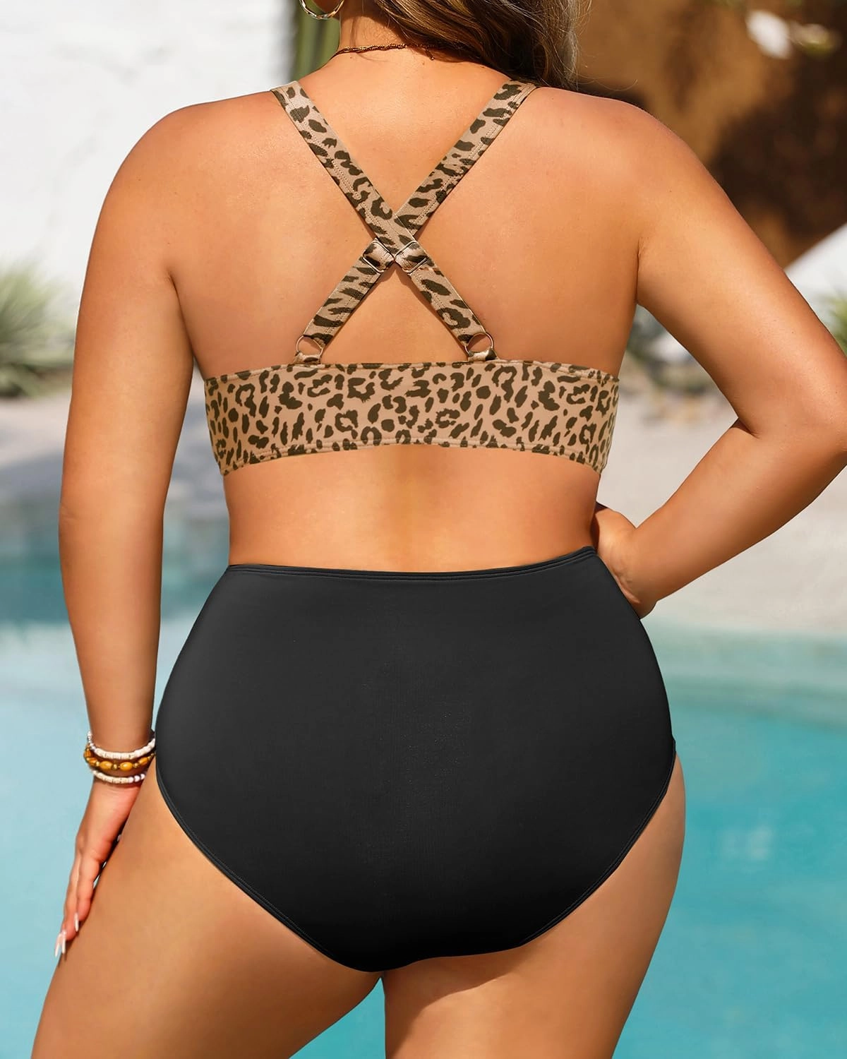 Daci Plus Size High Waisted Bikini - Two Piece Swimsuit Tummy Control Bathing Suit Sexy V Neck Swimwear 2025