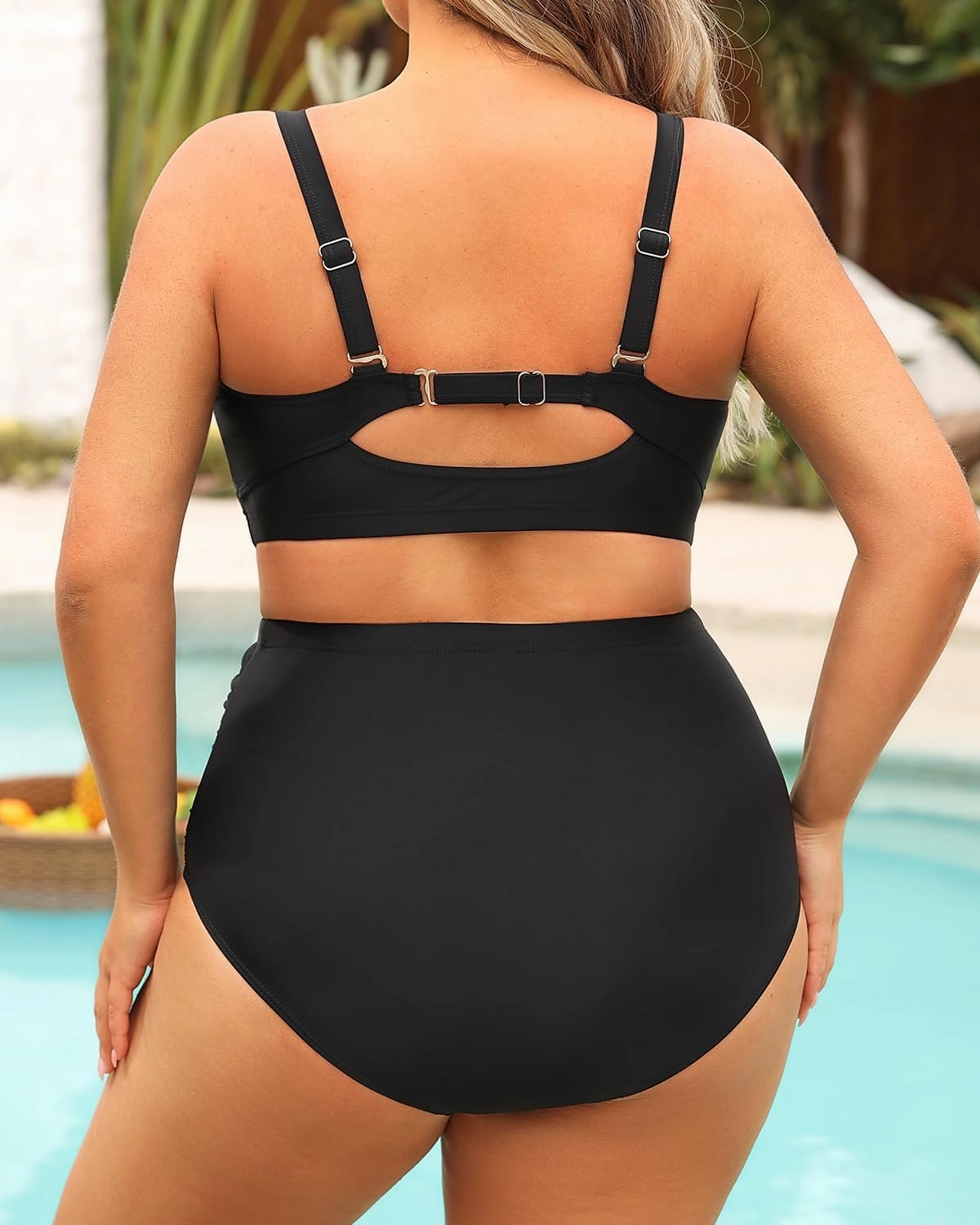 Daci Women's Plus Size Bikini Sets - High Waisted Two-Piece Swimsuits with Tummy Control
