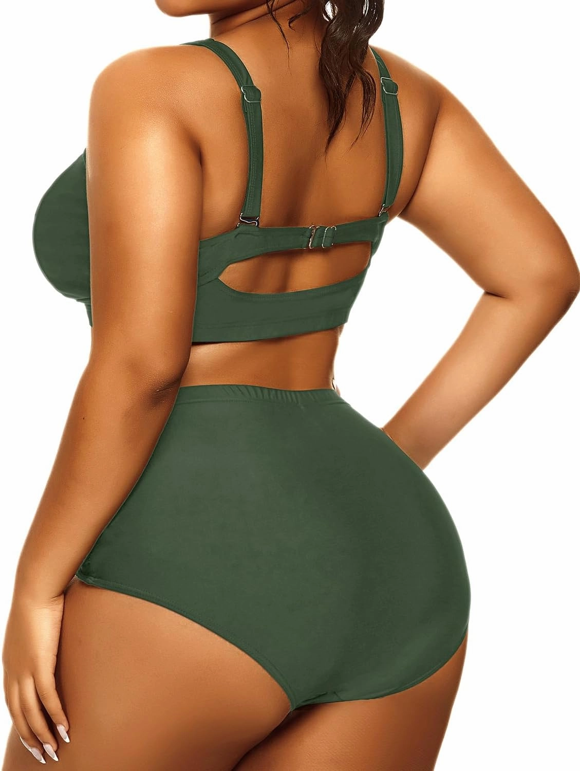Daci Women's Plus Size Bikini Sets - High Waisted Two-Piece Swimsuits with Tummy Control
