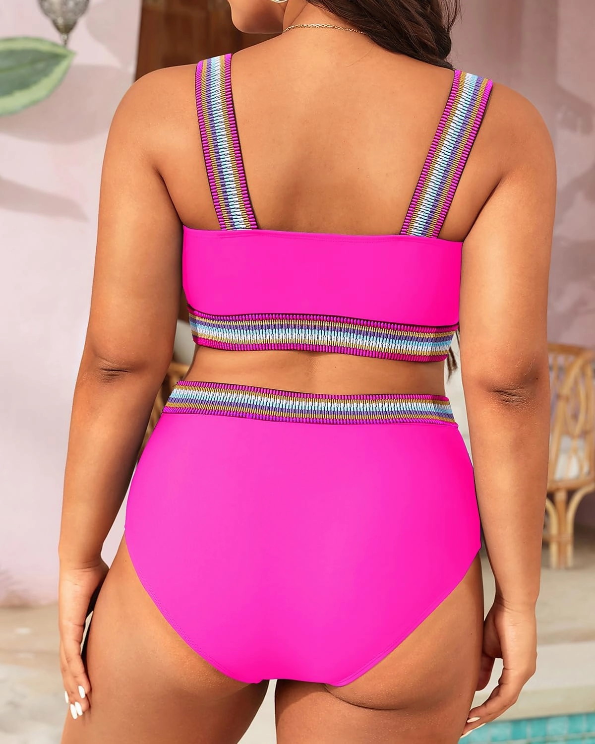 Daci Women Two Piece Plus Size Bikini - High Waisted Swimsuits Tummy Control Bathing Suits Swimwear 2025