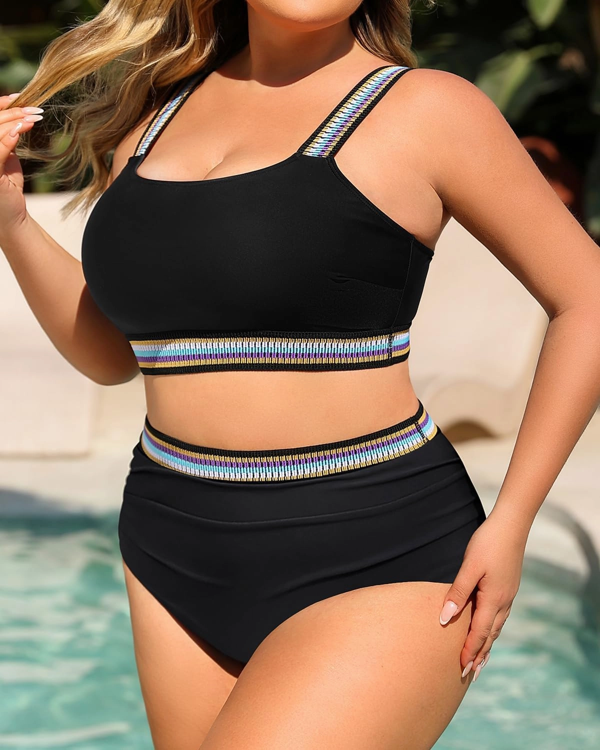 Daci Women Two Piece Plus Size Bikini - High Waisted Swimsuits Tummy Control Bathing Suits Swimwear 2025