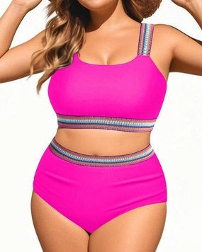 Daci Women Two Piece Plus Size Bikini - High Waisted Swimsuits Tummy Control Bathing Suits Swimwear 2025