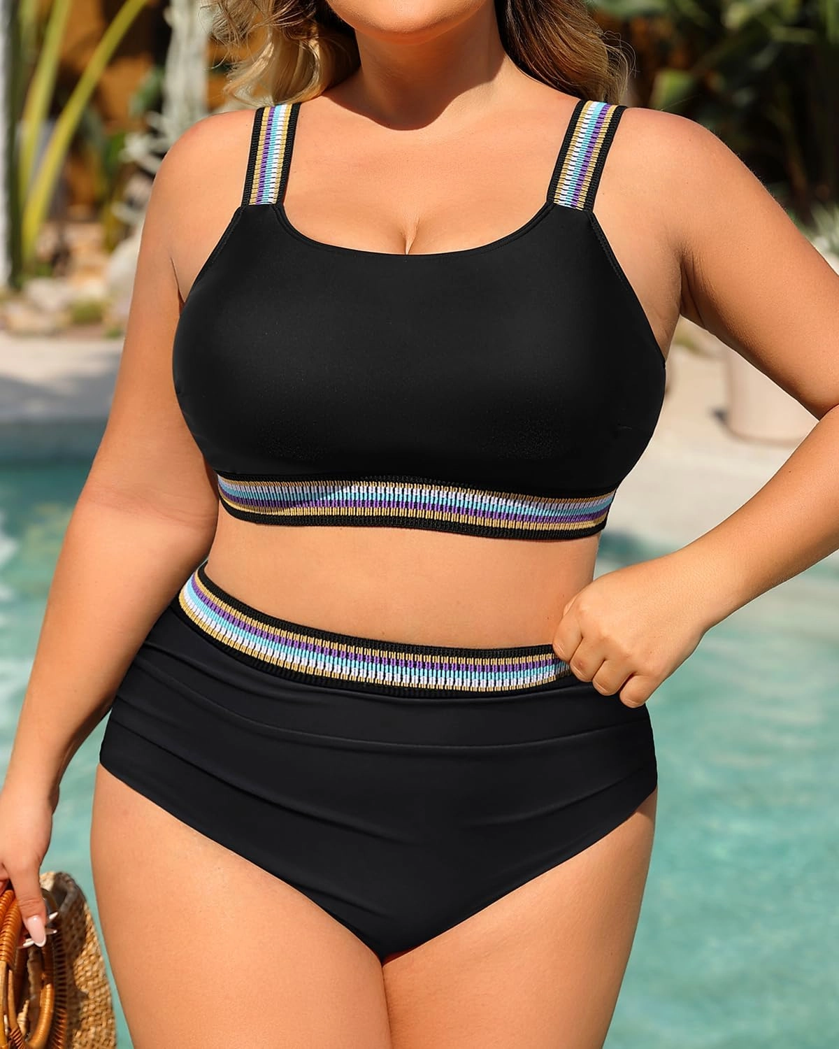 Daci Women Two Piece Plus Size Bikini - High Waisted Swimsuits Tummy Control Bathing Suits Swimwear 2025