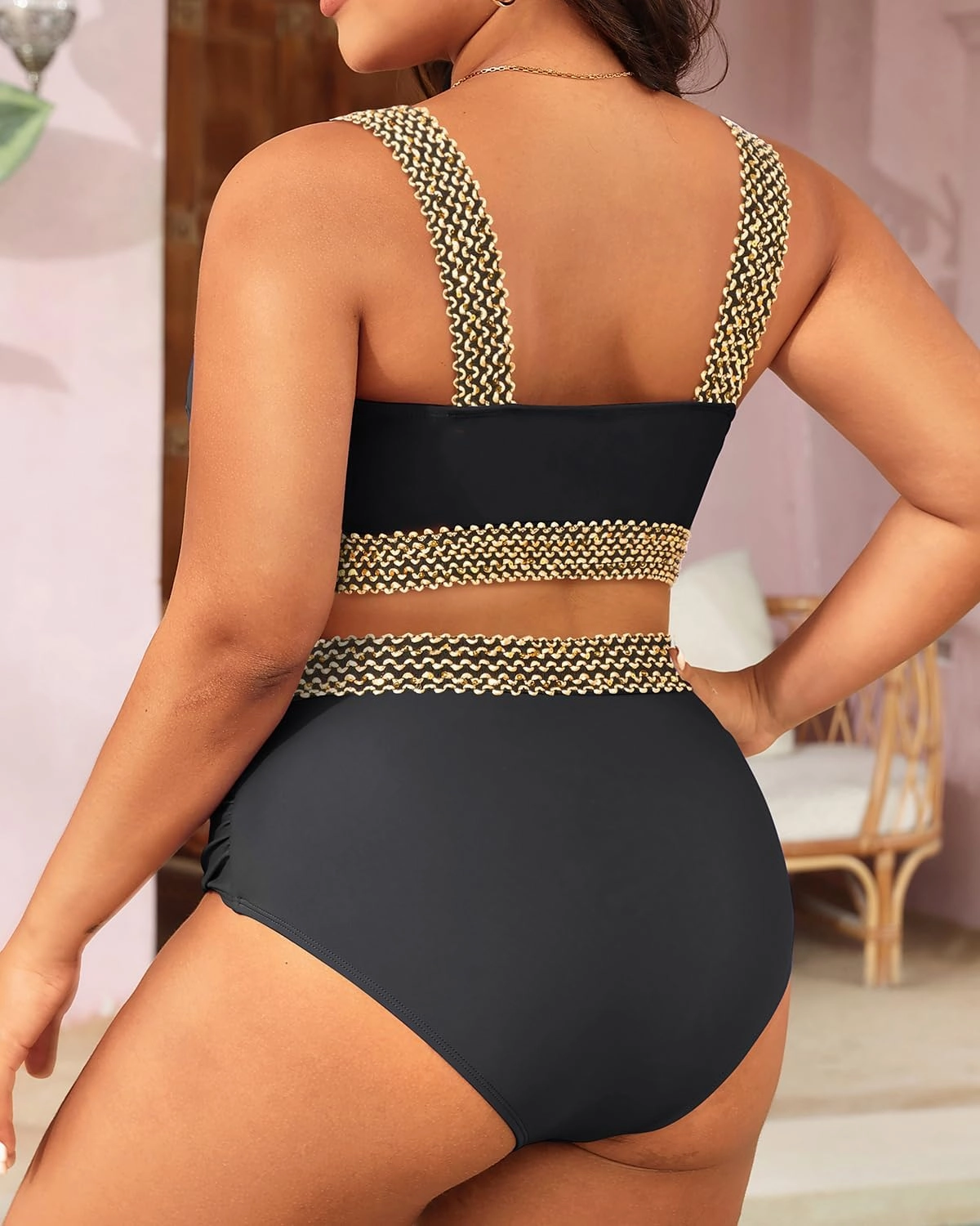 Daci Women Two Piece Plus Size Bikini - High Waisted Swimsuits Tummy Control Bathing Suits Swimwear 2025