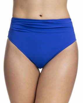 Date Night Shirred Tankini Bottom In Sapphire