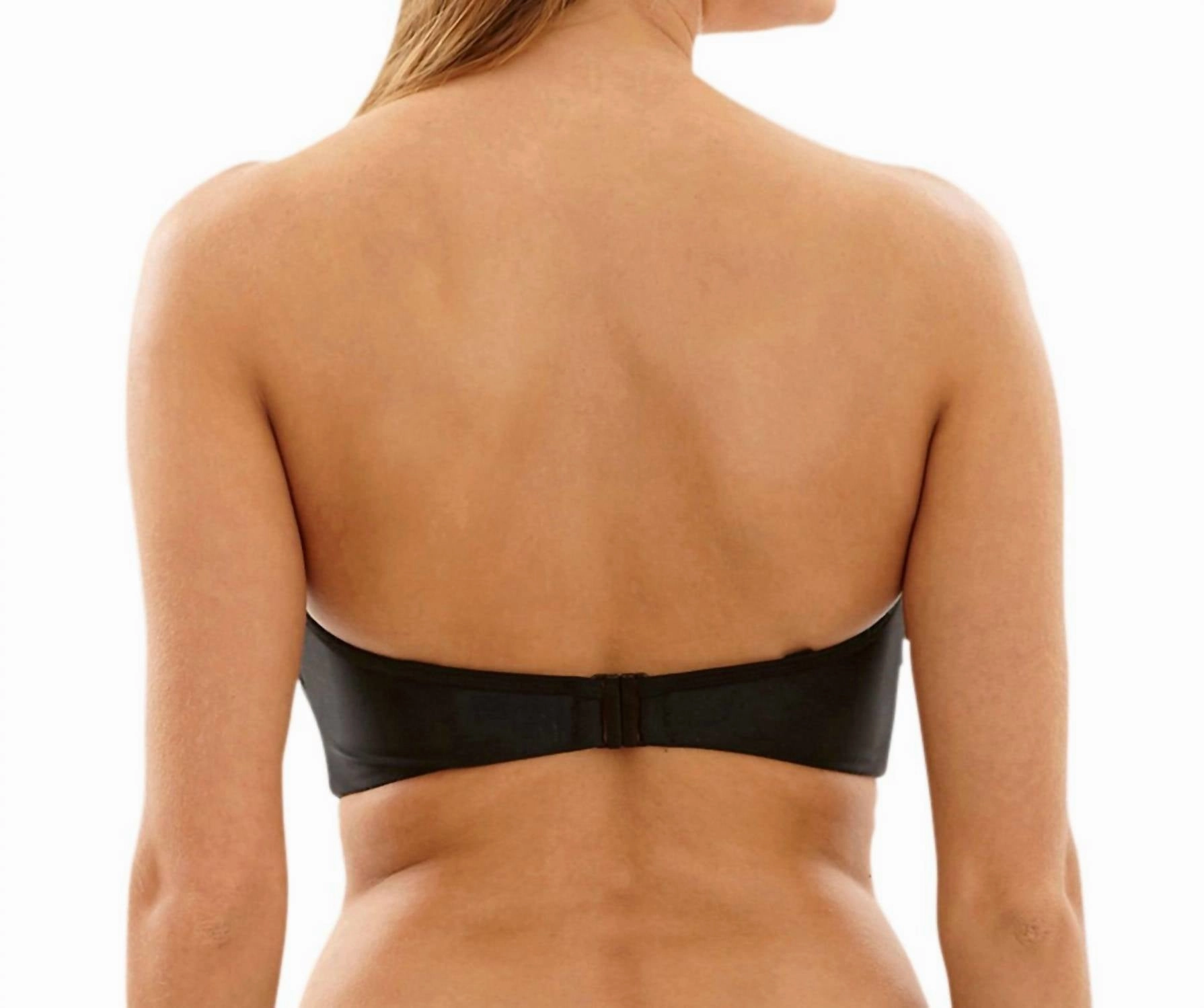 Dd-Cup Underwire Bandeau Bikini Bra In Pan Black