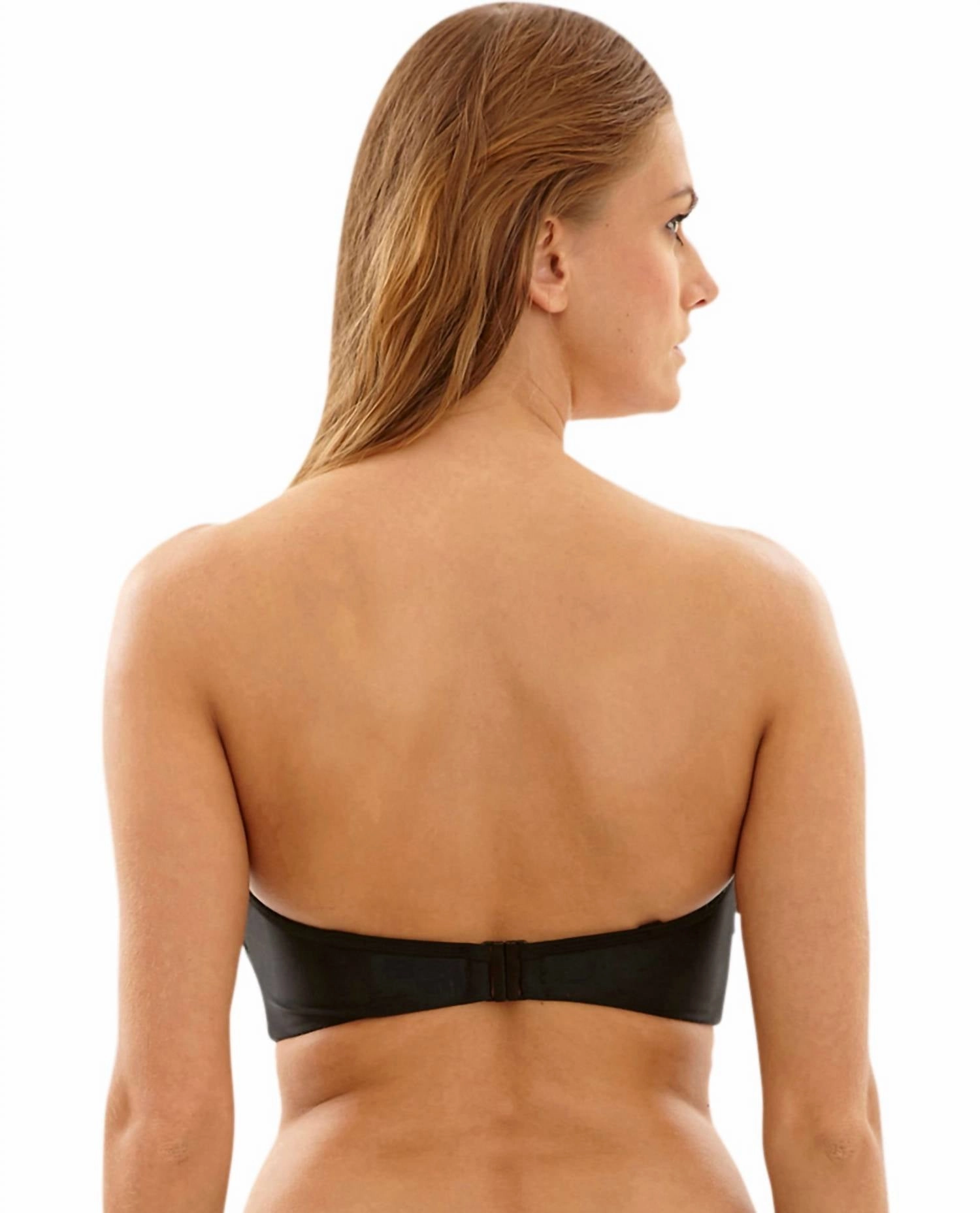 Dd-Cup Underwire Bandeau Bikini Bra In Pan Black