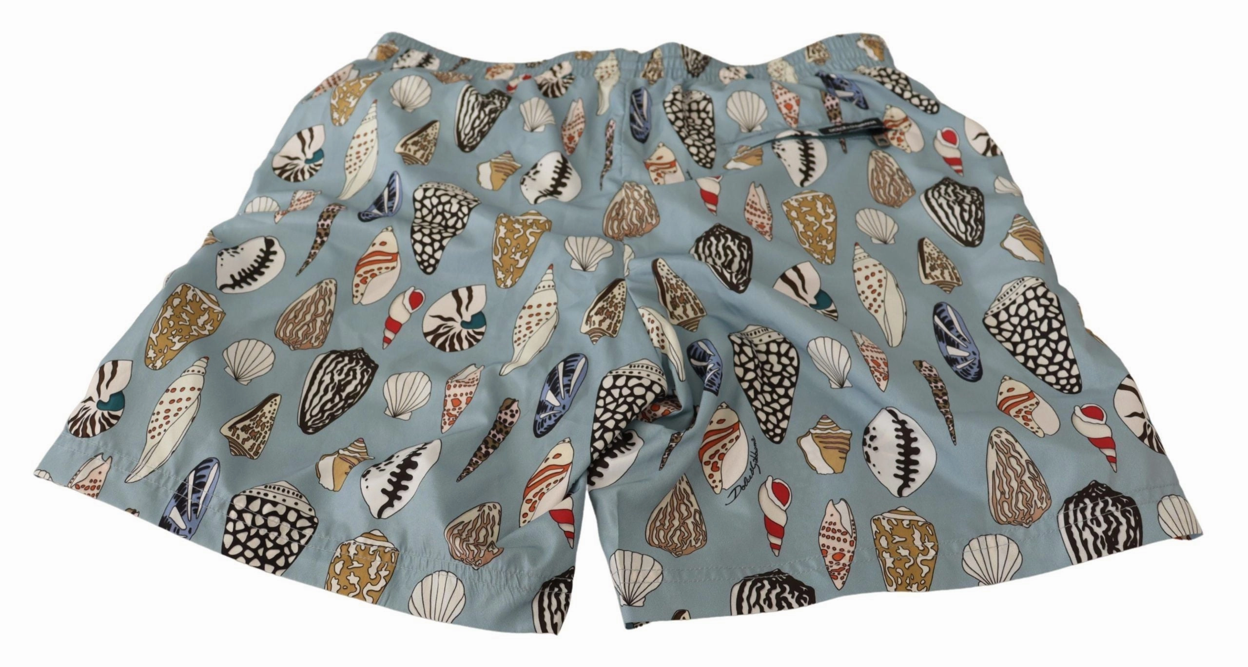 Dolce & Gabbana Elegant Seashell Print Swim Men's Trunks