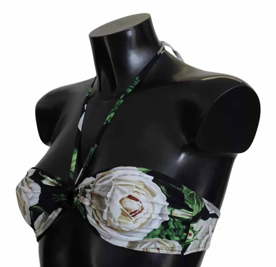 Dolce & Gabbana Floral Halter Beachwear Swimwear Bikini Women's Top