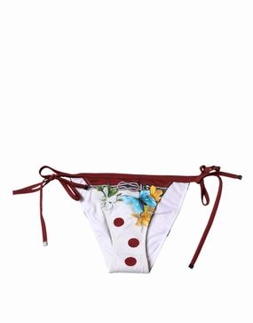 Dolce & Gabbana Floral Print Swimsuit Bikini Bottom Women's Swimwear