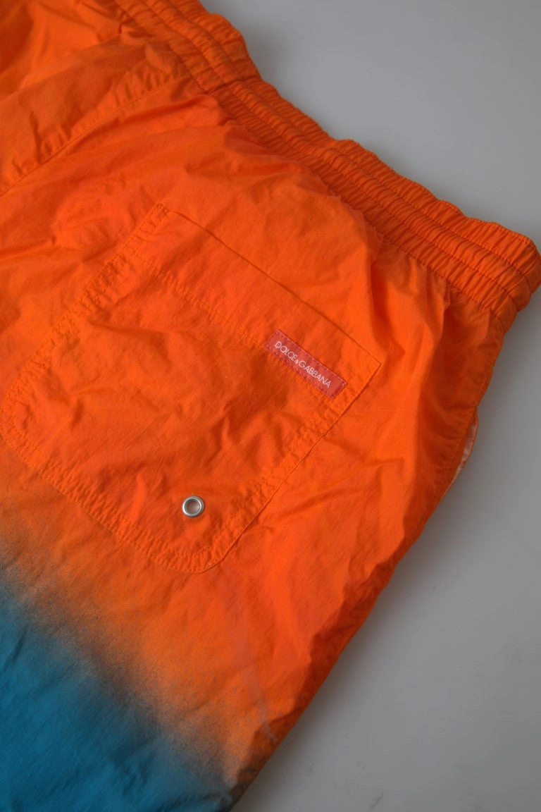 Dolce & Gabbana Gradient Effect Swim Shorts in Vibrant Men's