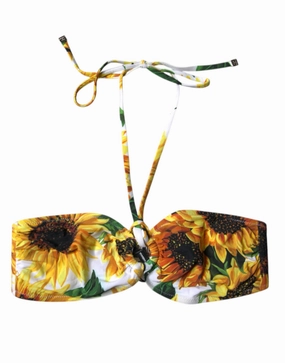 Dolce & Gabbana multi Floral Halter Beachwear Bikini Top Women's Swimwear
