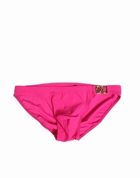 Dolce & Gabbana Nylon gold Logo Beachwear Brief Men's Swimwear (Pre-Owned)