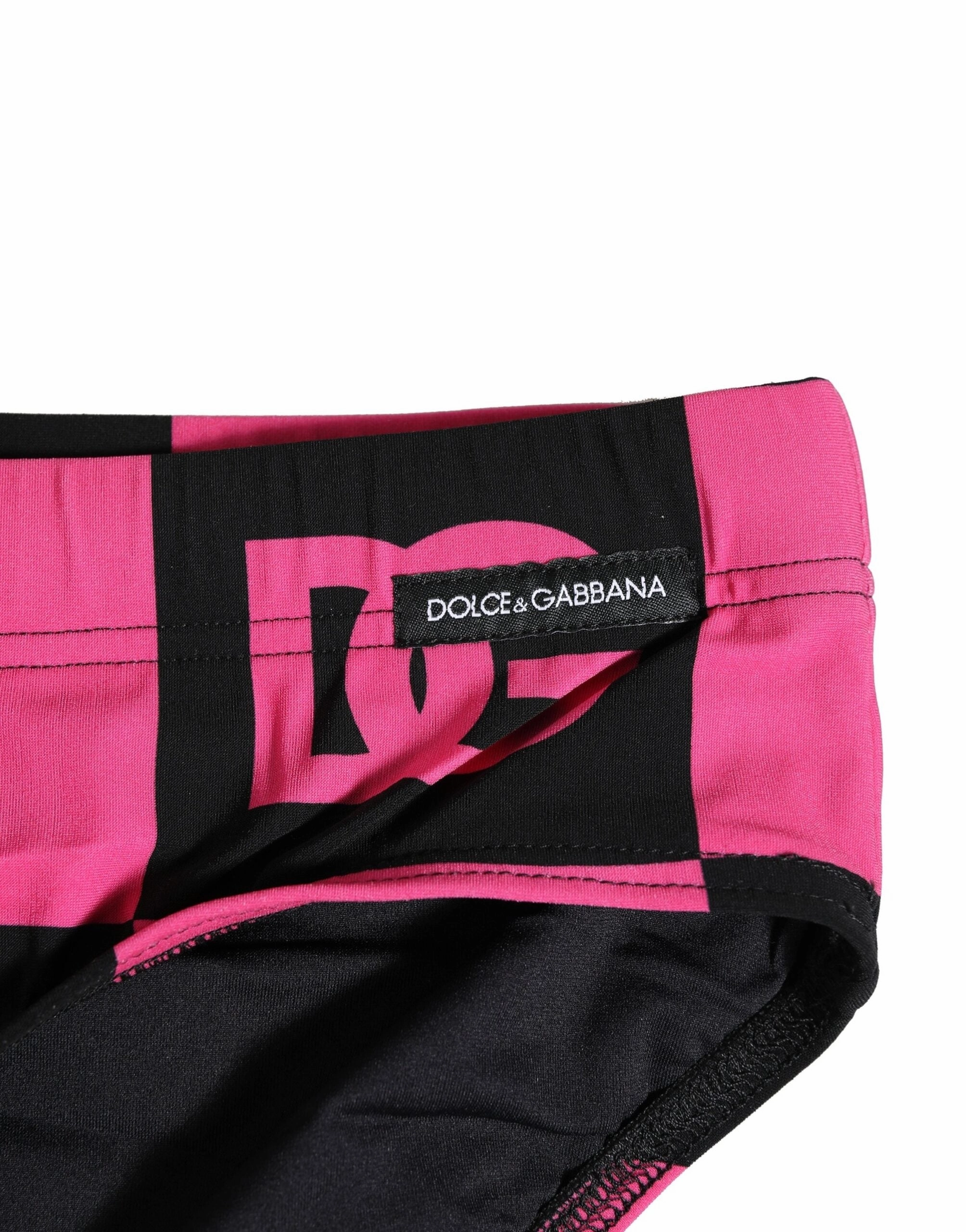 Dolce & Gabbana pink Nylon Logo Beachwear Brief Men's Swimwear