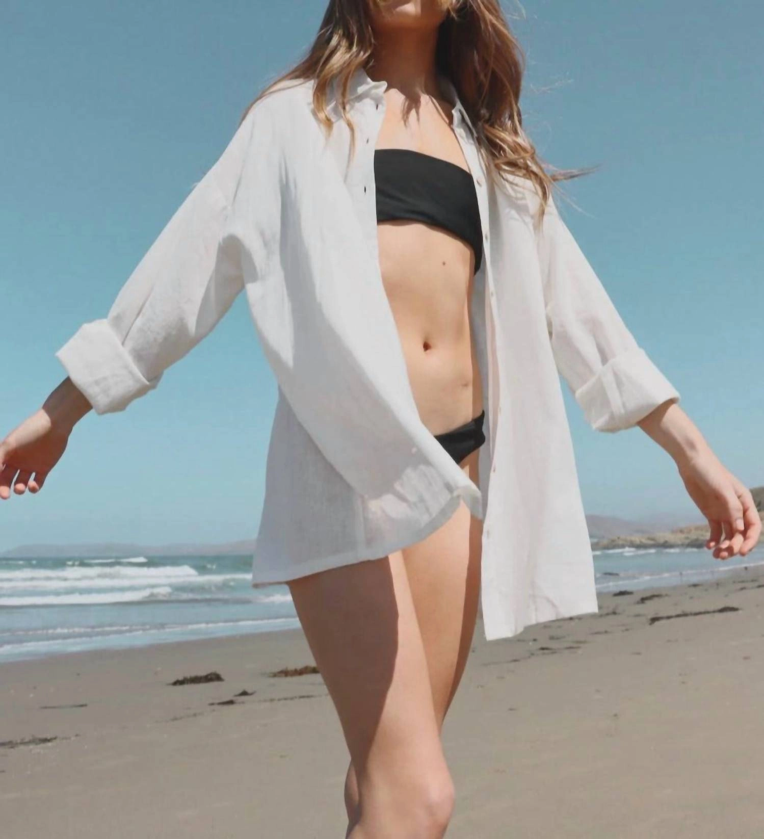 Dreaming Of Kona Cover Up Shirt In Ivory