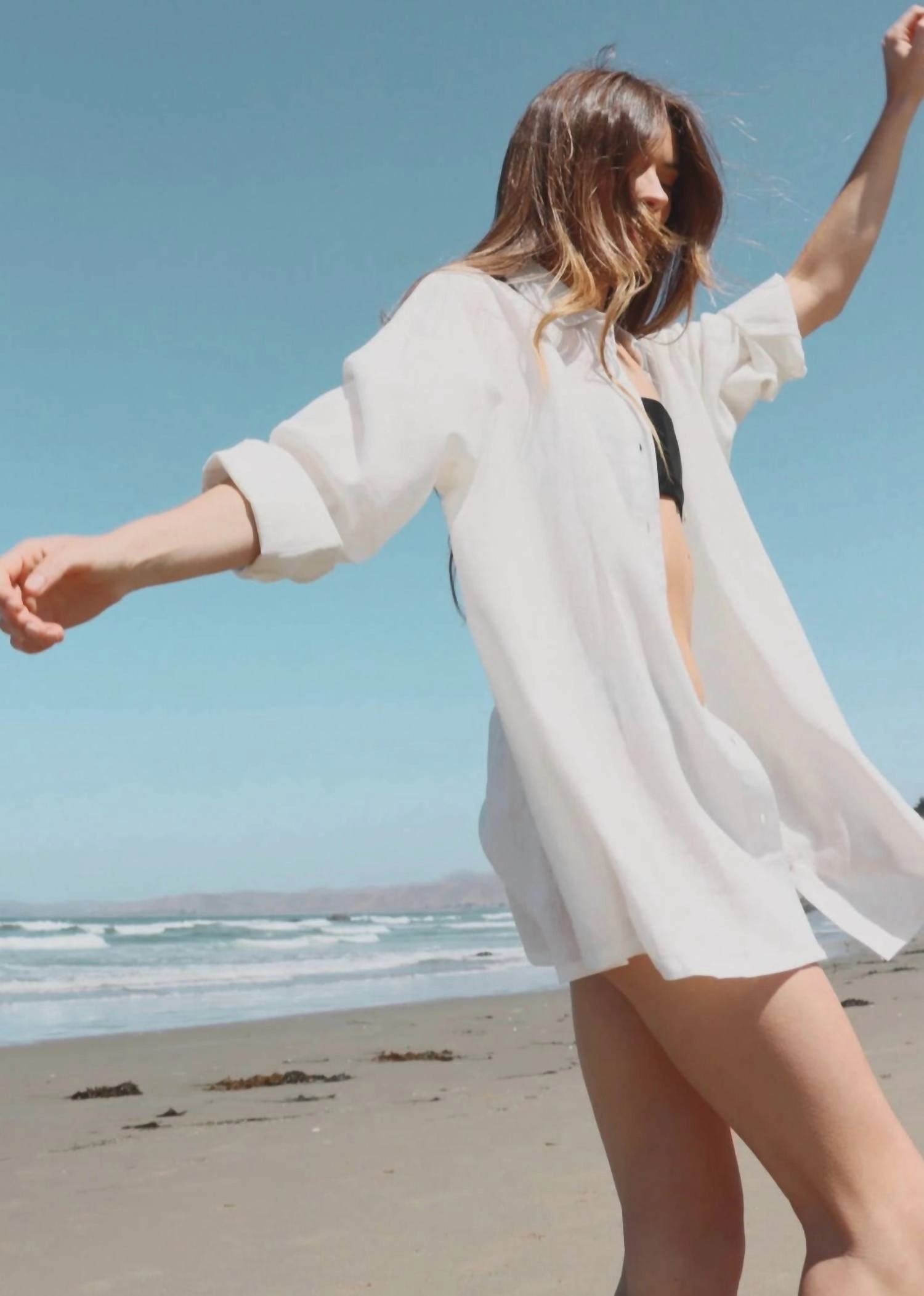 Dreaming Of Kona Cover Up Shirt In Ivory