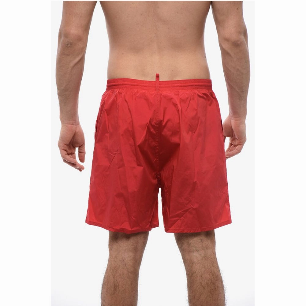 Dsqua ICON Nylon Swim Shorts with Maxi Printed Men's Logo