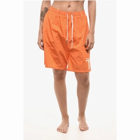 Dsquared Boxer Swimsuit With Drawstrings And Logo Men's Print