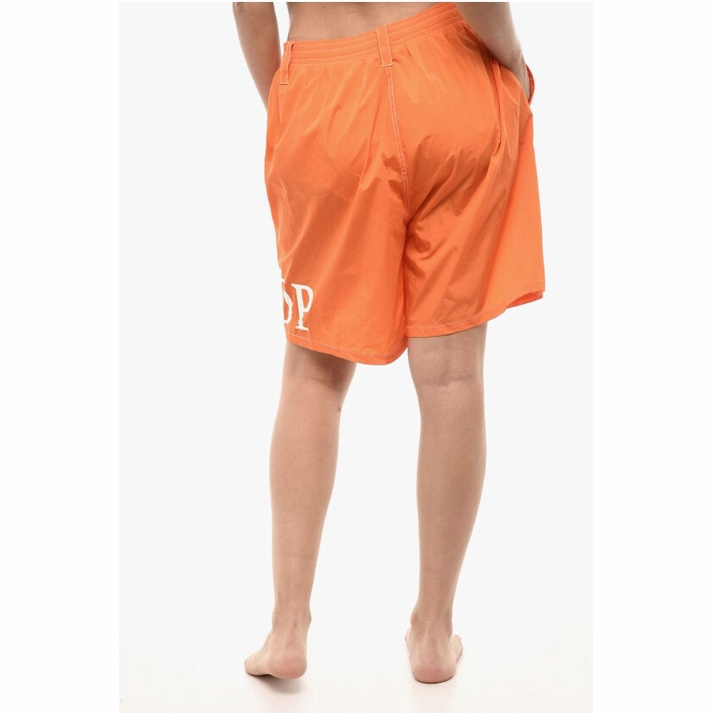 Dsquared Boxer Swimsuit With Drawstrings And Logo Men's Print