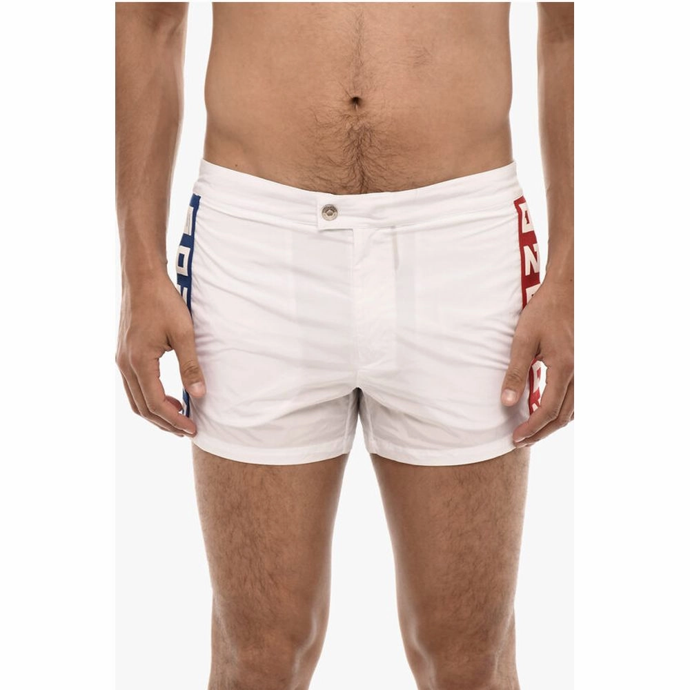 Dsquared Boxer Swimsuit With Logoed Contrasting Men's Bands
