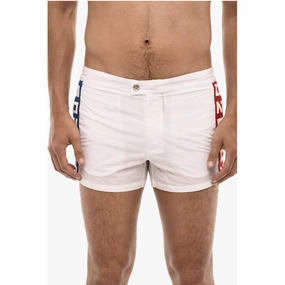 Dsquared Boxer Swimsuit With Logoed Contrasting Men's Bands