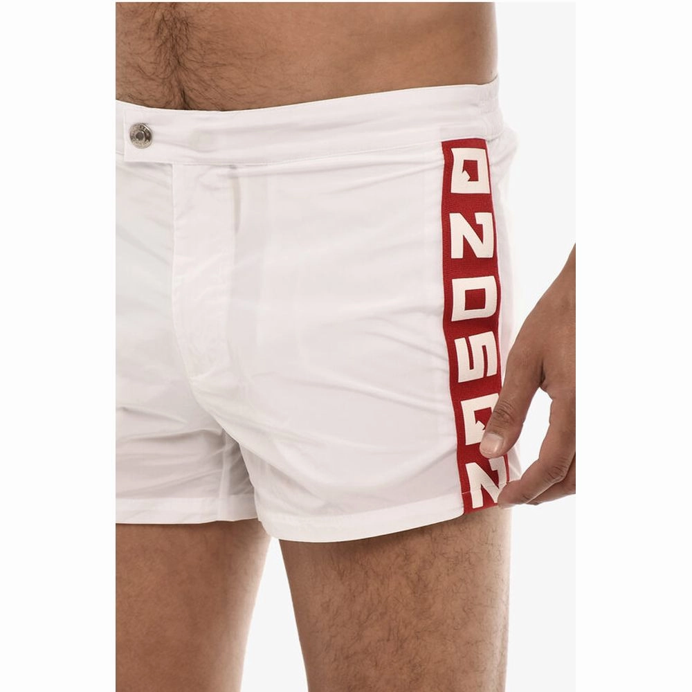 Dsquared Boxer Swimsuit With Logoed Contrasting Men's Bands