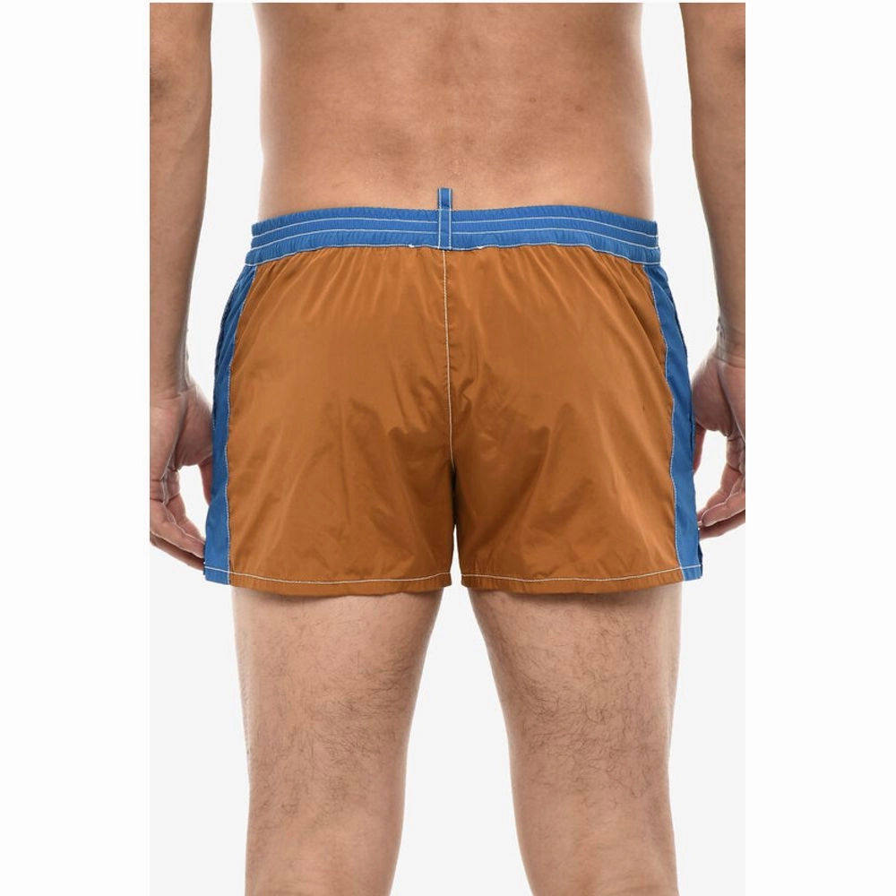 Dsquared Color Block Swim Shorts with Side Men's Logo